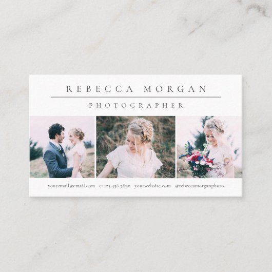 Klassische Minimalfotografie Visitenkarte (Vorderseite)