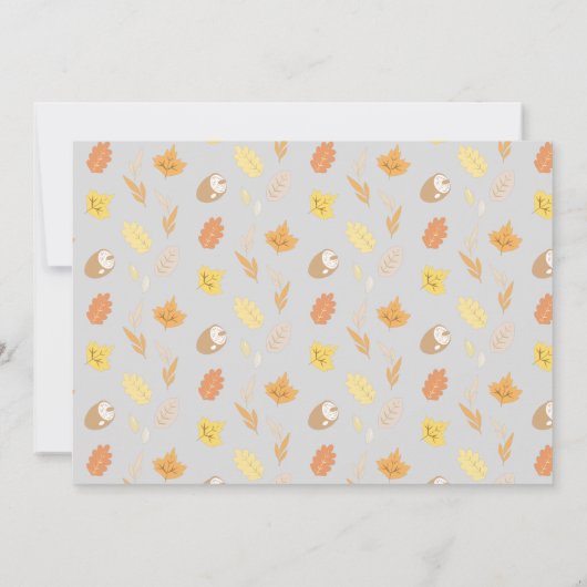 Klassische Minimalistisch Acorn Foto Erntedank Car Dankeskarte (Rückseite)