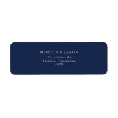 Klassische Minimalistisch Navy Blue Silver Rücksen (Vorne)