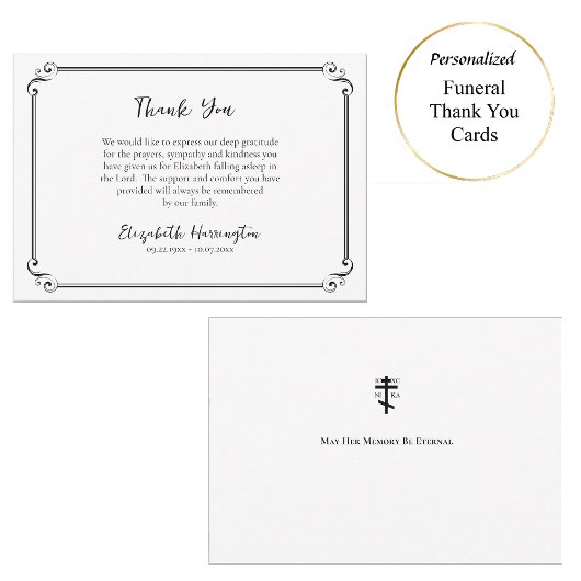 Klassische, Minimalistisch-orthodoxe Christliche B Dankeskarte