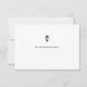 Klassische, Minimalistisch-orthodoxe Christliche B Dankeskarte (Rückseite)