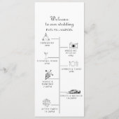 Klassische Minimalistisch-Timeline-Hochzeit Programm (Vorderseite)