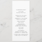 Klassische Minimalistisch-Timeline-Hochzeit Programm (Rückseite)