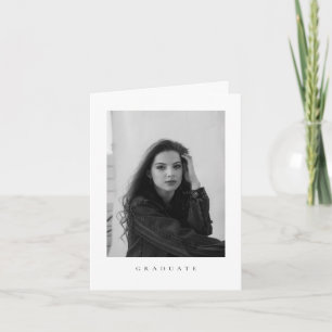 Klassische Minimalistische Abschlussfoto-Karte gef Ankündigung