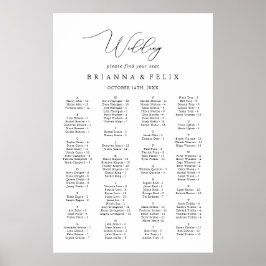 Klassische Minimalistische Alphabetisierungskarte Poster