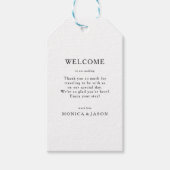 Klassische Minimalistische Begrüßungstags Geschenkanhänger (Vorderseite)