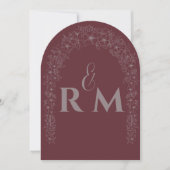 Klassische Minimalistische Blumenstrauß-Hochzeit Einladung (Vorderseite)