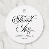 Klassische Minimalistische, elegante Script-Hochze Geschenkanhänger (Rückseite)