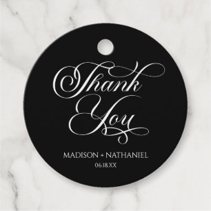 Klassische Minimalistische, elegante Script-Hochze Geschenkanhänger