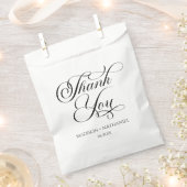 Klassische Minimalistische, elegante Script-Hochze Geschenktütchen (Ausgeschnitten)