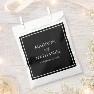 Klassische Minimalistische, elegante Script-Hochze Geschenktütchen