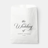 Klassische Minimalistische, elegante Script-Hochze Geschenktütchen (Vorderseite)