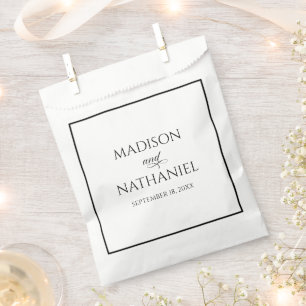 Klassische Minimalistische, elegante Script-Hochze Geschenktütchen