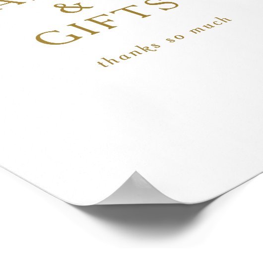 Klassische Minimalistische Gold Cards und Geschenk Poster (Ecke)