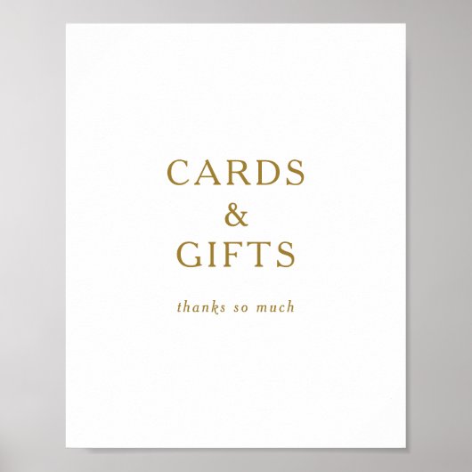 Klassische Minimalistische Gold Cards und Geschenk Poster (Vorne)