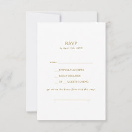 Klassische Minimalistische Gold Song Request RSVP 