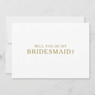 Klassische minimalistische goldene Brautjungfer-Ei Einladung