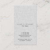 Klassische Minimalistische graue Visitenkarte (Rückseite)