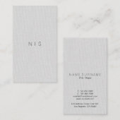 Klassische Minimalistische graue Visitenkarte (Vorne/Hinten)