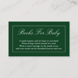 Klassische Minimalistische grüne Bücher für Kinder Begleitkarte
