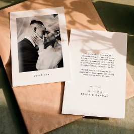 Klassische Minimalistische Hochzeit Danke Karte