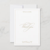 Klassische Minimalistische Hochzeit Dankeskarte (Vorderseite)