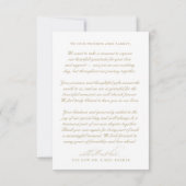 Klassische Minimalistische Hochzeit Dankeskarte (Rückseite)