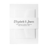 Klassische Minimalistische Hochzeit Einladungsbanderole (Vorderseite Beispiel)