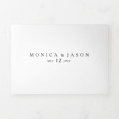 Klassische Minimalistische Hochzeit in einem Dreif Dreifach Gefaltete Einladung (Cover)
