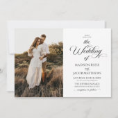 Klassische Minimalistische Hochzeit mit elegantem  Einladung (Vorderseite)