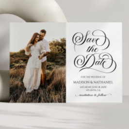 Klassische Minimalistische Hochzeit mit elegantem  Save The Date
