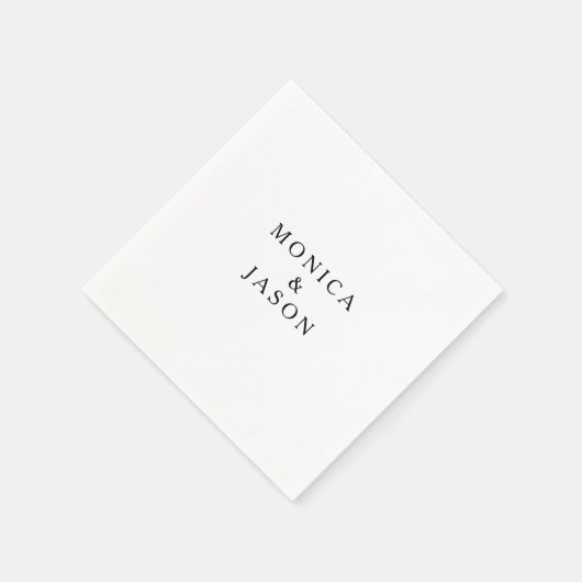 Klassische Minimalistische Hochzeit Napkins Serviette (Ecke)