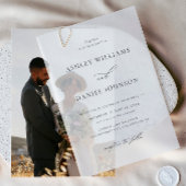 Klassische Minimalistische Hochzeit Pergament Einladungen