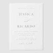 Klassische Minimalistische Hochzeit Pergament Einladungen (Vorderseite)