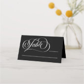 Klassische Minimalistische Hochzeit Platzkarte (Vorderseite)