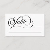 Klassische Minimalistische Hochzeit Platzkarte (Vorderseite)