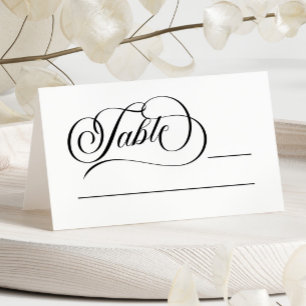 Klassische Minimalistische Hochzeit Platzkarte
