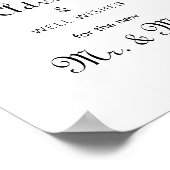 Klassische Minimalistische Hochzeitsberatung und g Poster (Ecke)