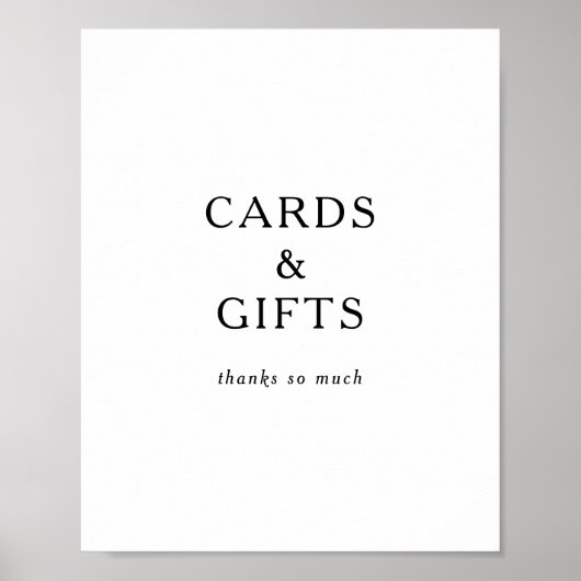 Klassische Minimalistische Karten und Geschenke-Ze Poster (Vorne)