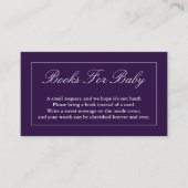 Klassische Minimalistische Lila Kinderbücher Begleitkarte (Vorderseite)