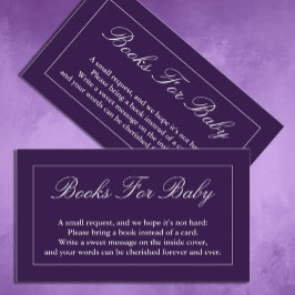 Klassische Minimalistische Lila Kinderbücher Begleitkarte