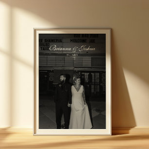 Klassische Minimalistische Namen und Date Wedding  Poster