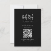 Klassische Minimalistische QR-Code-Skripte Hochzei RSVP Karte (Vorderseite)