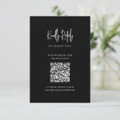 Klassische Minimalistische QR-Code-Skripte Hochzei RSVP Karte (Stehend Vorderseite)