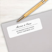 Klassische Minimalistische Rücksendeadresse für El