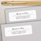 Klassische Minimalistische Rücksendeadresse für El