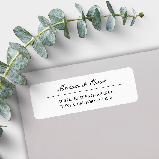 Klassische Minimalistische Rücksendeadresse für El