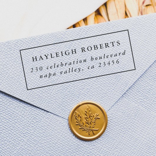 Klassische Minimalistische Rücksendeadresse Permastempel