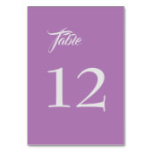 Klassische Minimalistische Schlichte Tischnummer (Vorderseite)