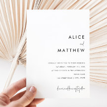 Klassische Minimalistische Schwarz-Weiß-Hochzeit